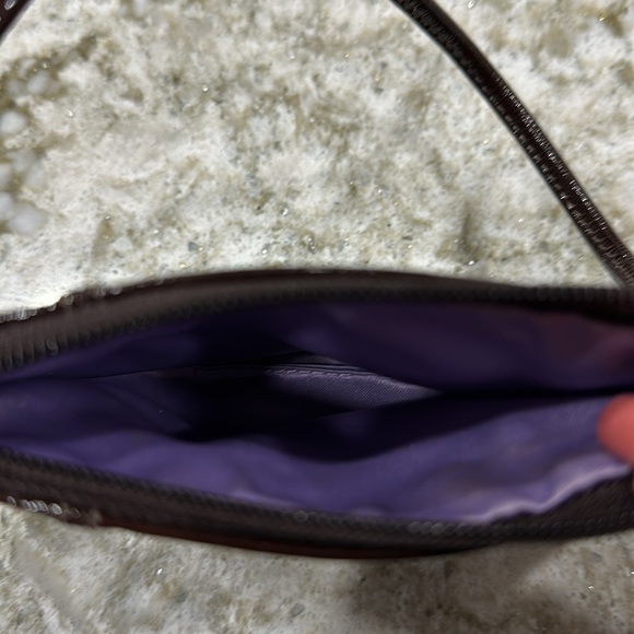 COACH WRISTLET in brown  with silver tone hardware and COACH LOGO TAG - Picture 4 of 5